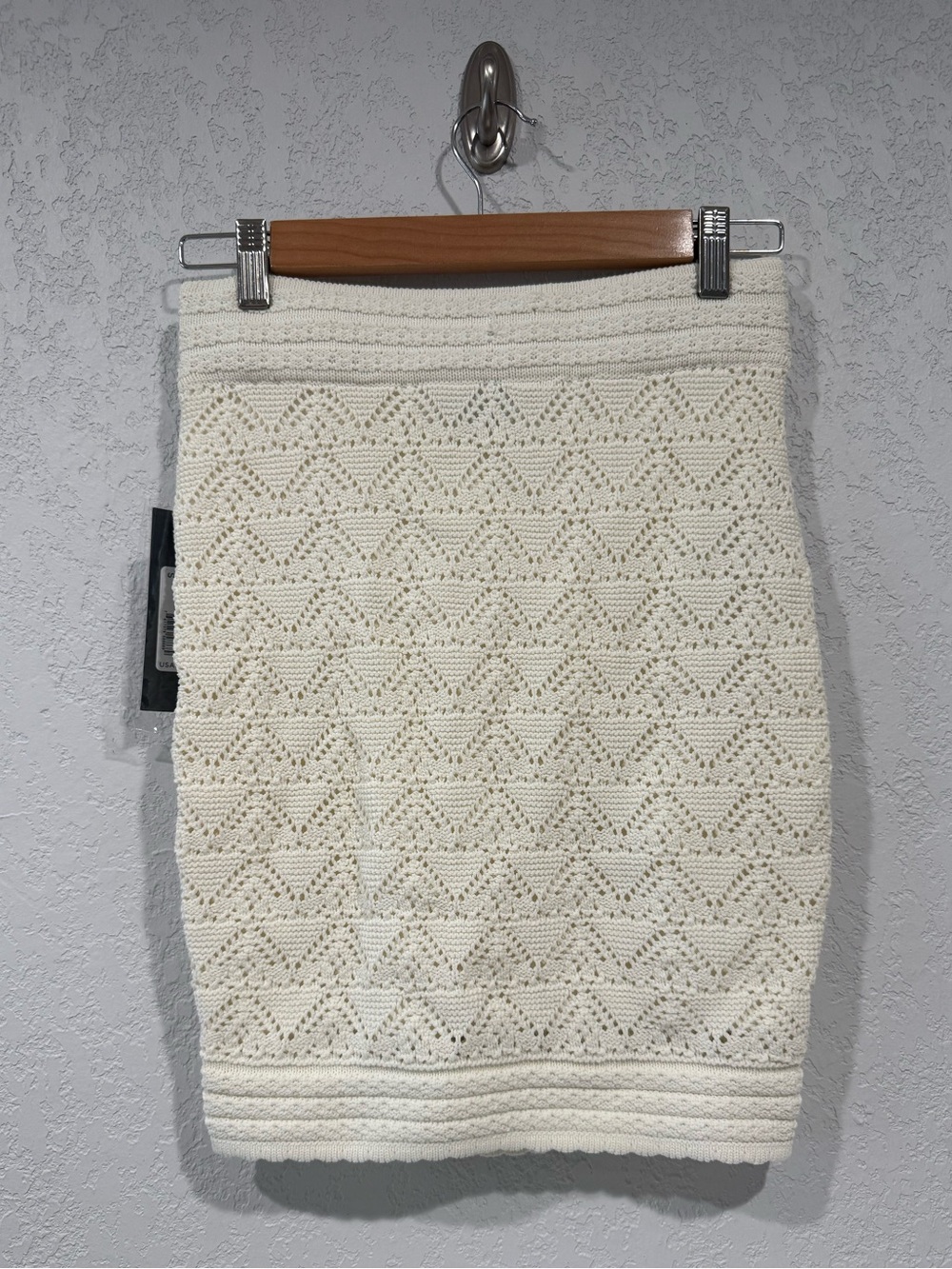 Marciano by Guess Cream Crochet Pencil Skirt